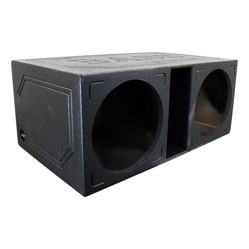 Atrend Dual 15" Slot-Port Vented High SPL Heavy Duty Woofer Enclosure - Bedliner Finish