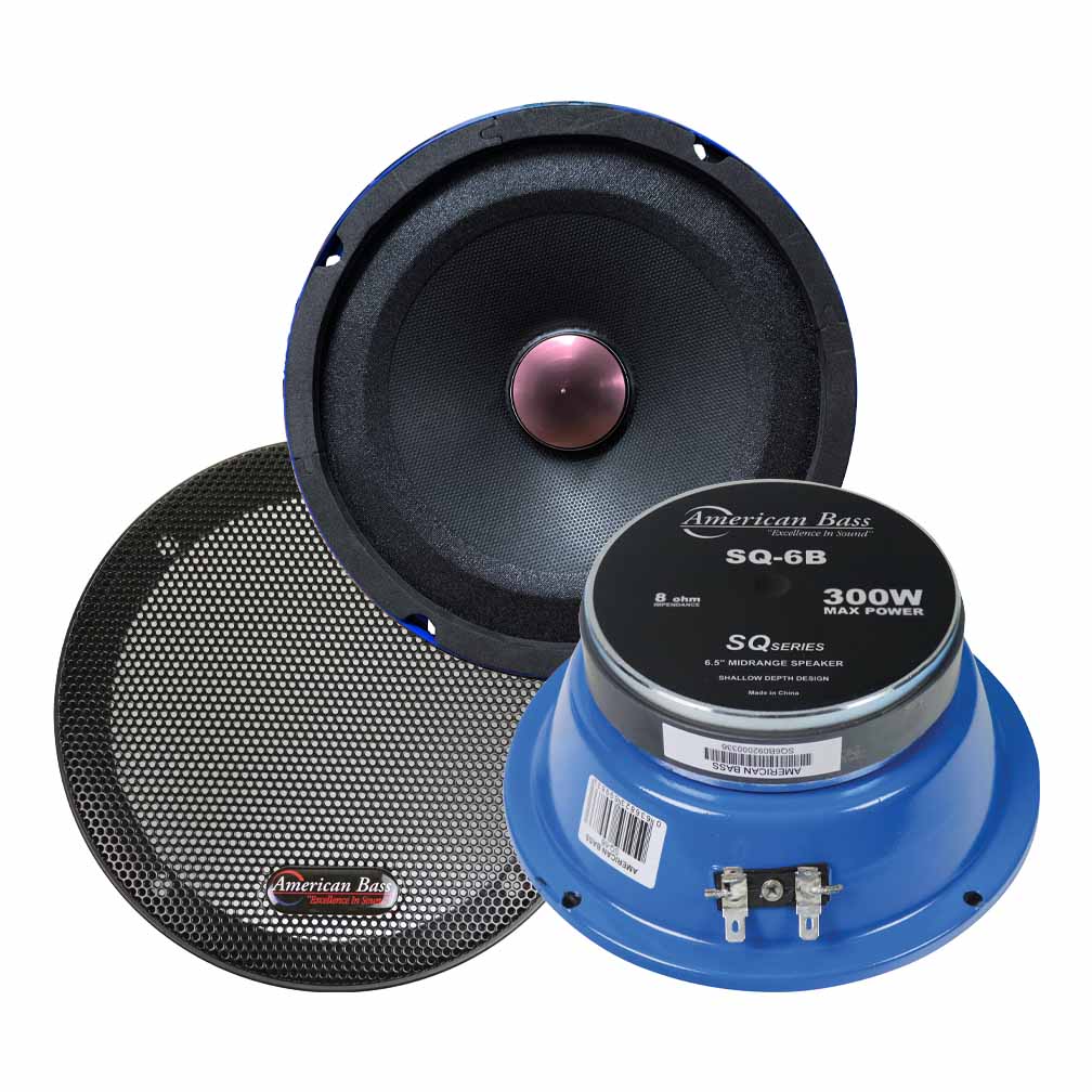 American Bass 6.5" Midrange Speaker, 150W RMS/300W Max, 8 Ohm