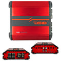 DS18 4 Channel Amplifier, 640W RMS/2000W MAX - Red