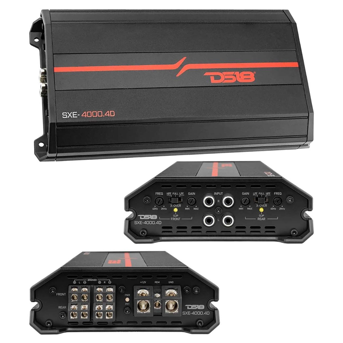 DS18 4 Channel Amplifier, 1720W RMS/4000W MAX - Black