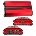 DS18 4 Channel Amplifier, 1720W RMS/4000W MAX - Red