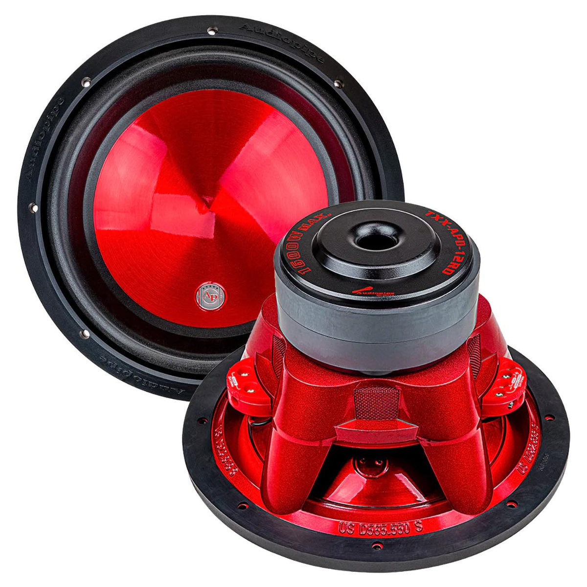 12″ Woofer Eye Candy Red Aluminum Cone 800W RMS/1600W Max, Dual 4 Ohm