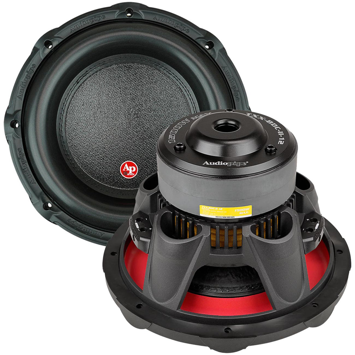 12″ Woofer, 750W RMS/1500W Max, Dual 4 Ohm