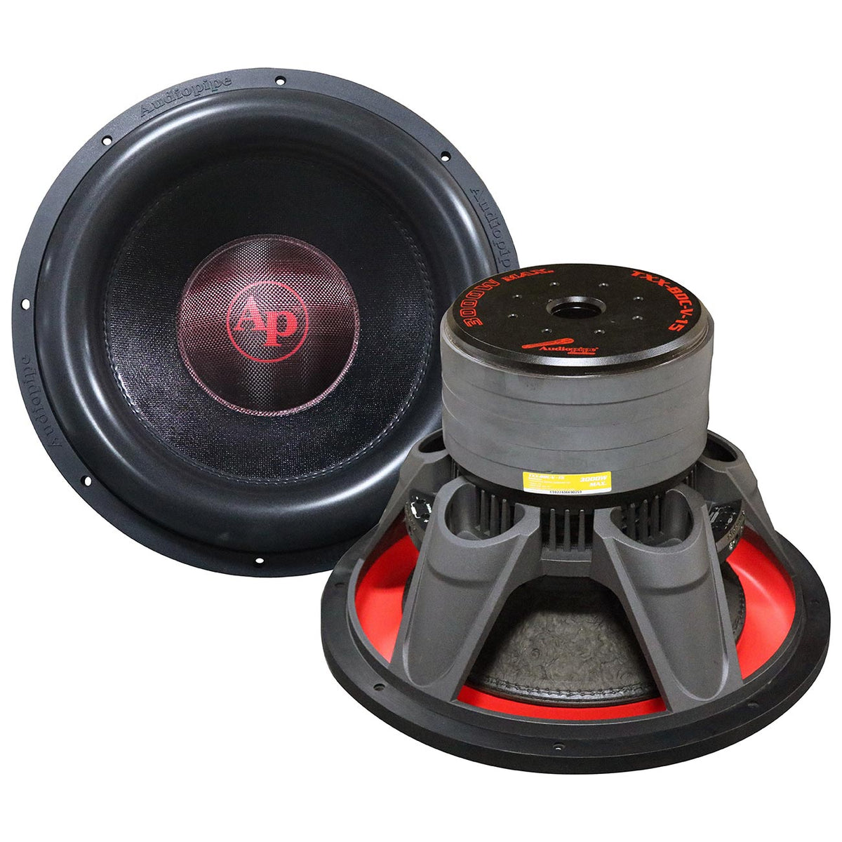 15″ Woofer, 1500W RMS/3000W Max, Dual 4 Ohm