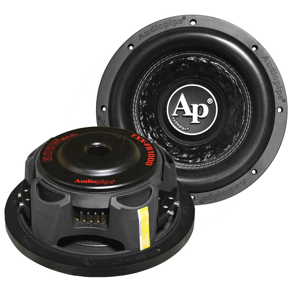 10″ Shallow Mount Woofer, 300W RMS/600W Max, Dual 4 Ohm