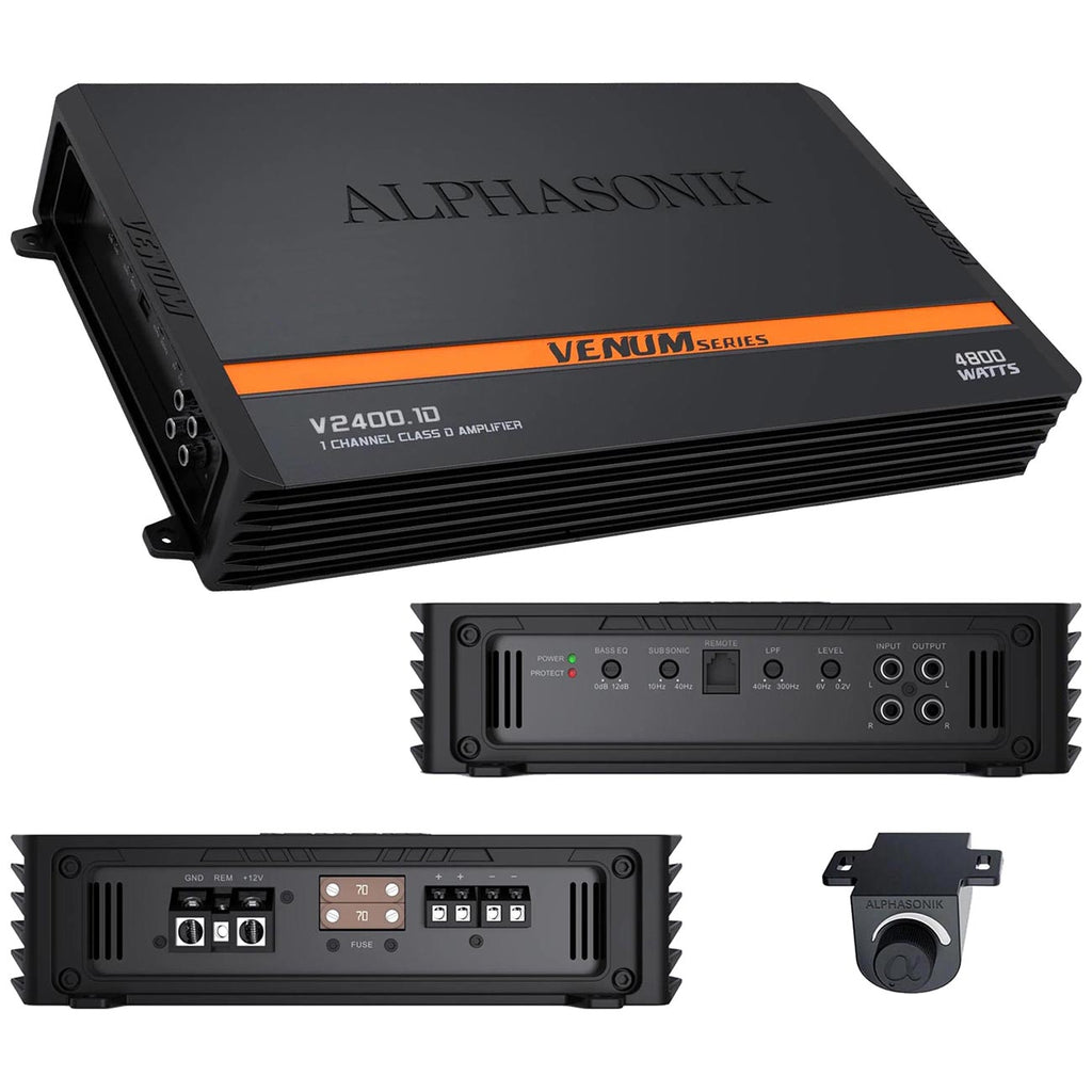 Alphasonik Venum Series Monoblock Amplifier, 4800W Max