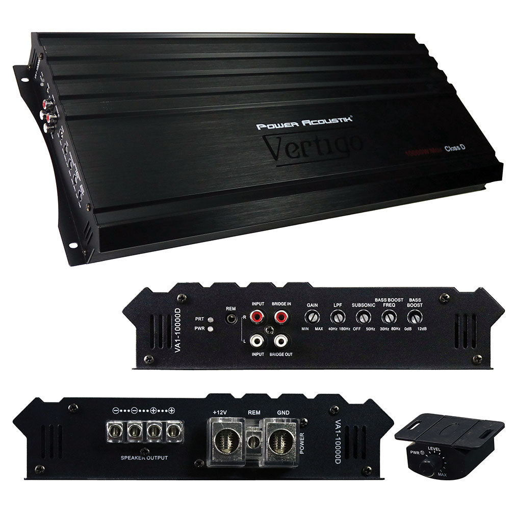 Power Acoustik Monoblock Amplifier, 10,000W Max