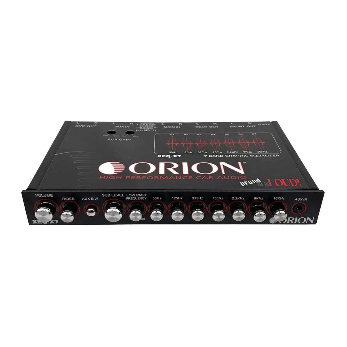 Orion 7-Band Graphic Equalizer with Front 3.5mm Input