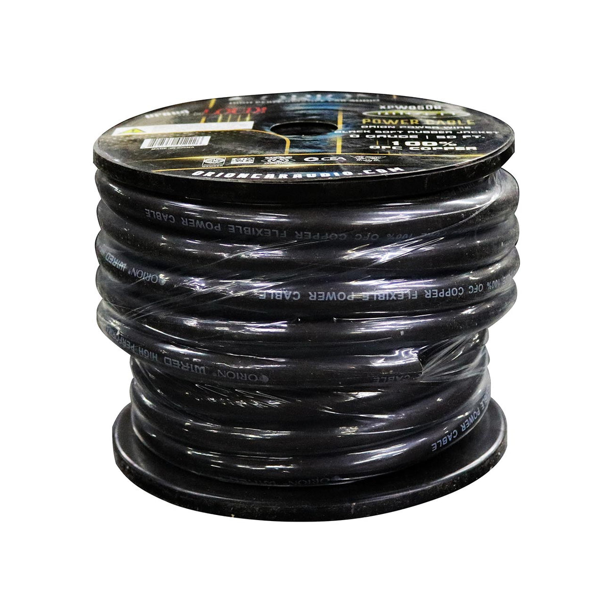 Orion XTRPRO 0 Gauge 100% OFC Copper Wire – Black Jacket (50ft Roll)