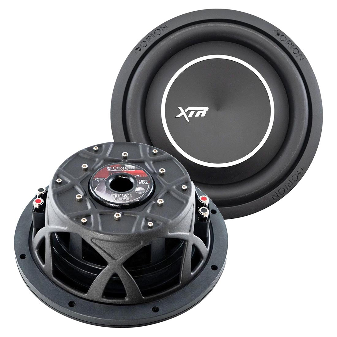 XTR Shallow Mount 10″ Woofer, 400W RMS/1600W Max, Dual 4 Ohm