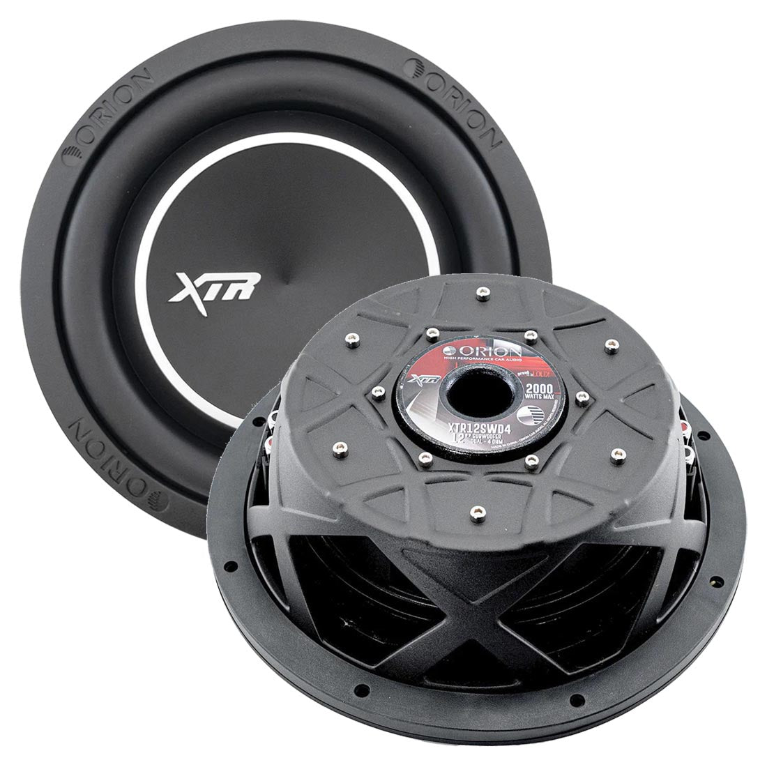 XTR Shallow Mount 12″ Woofer, 500W RMS/2000W Max, Dual 4 Ohm