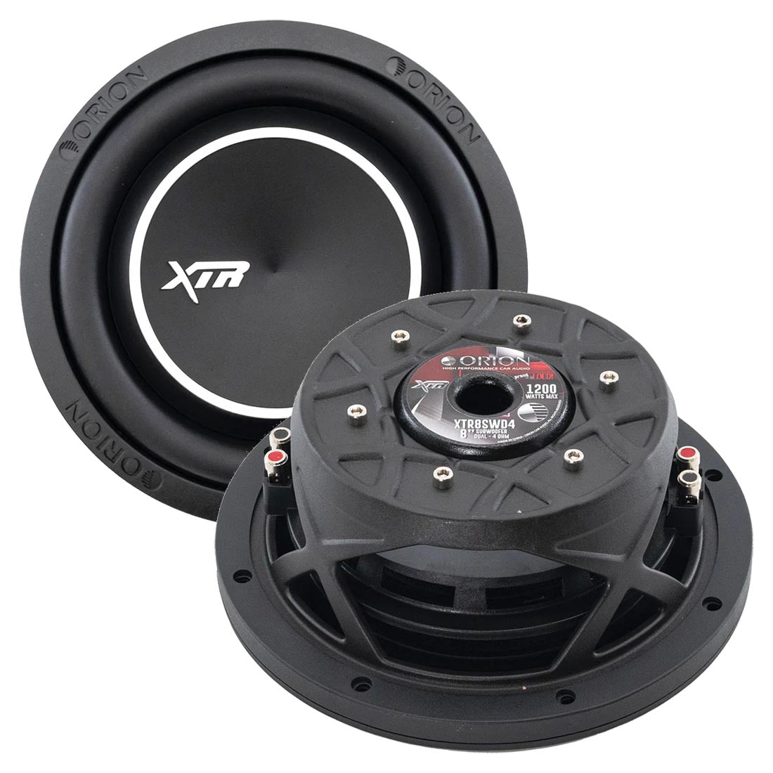XTR Shallow Mount 8″ Woofer, 300W RMS/1200W Max, Dual 4 Ohm